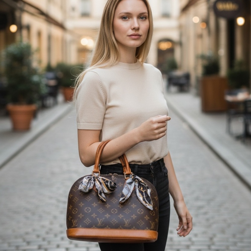 Louis Vuitton Brown Monogram PM ALMA